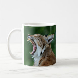 Yawning Bobcat Coffee Mug