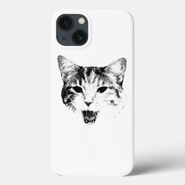 Yawning Cat Silhouette – Minimal Sass Edition Case-Mate iPhone Case (Back)