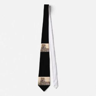 Yawning Cheetah Tie