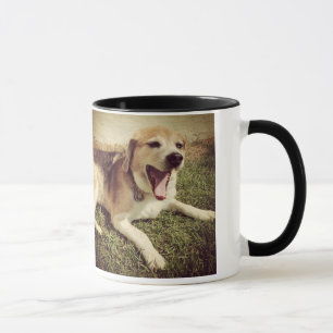 Yawning dog mug