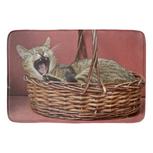 Yawning Kitty Bath Mat
