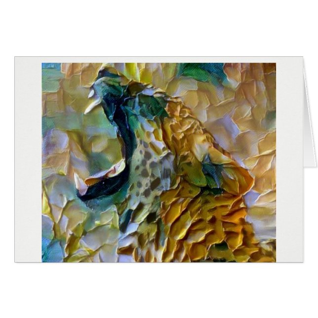 yawning Leopard (Front Horizontal)