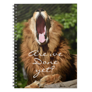 Yawning Lion Are we done yet? Notebook