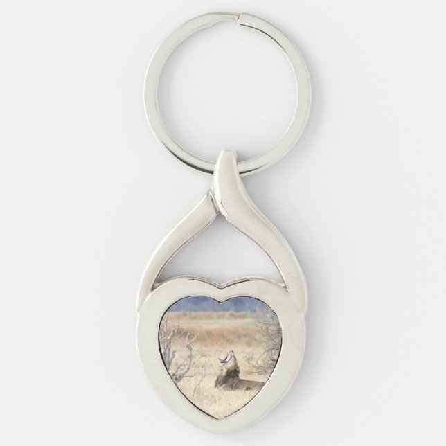 Yawning lion keychain (Front)