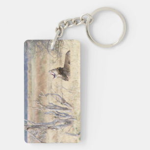Yawning lion keychain
