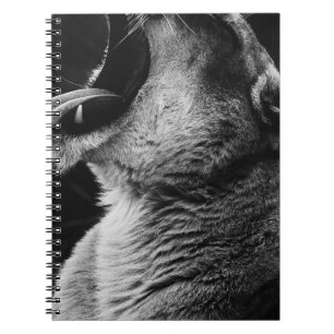 yawning lion notebook
