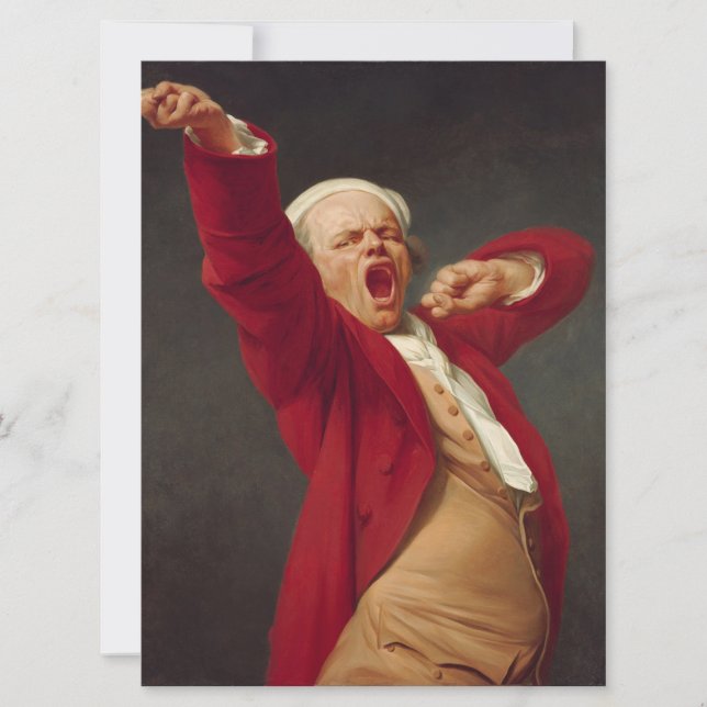 Yawning Man (Self-Portrait) (by Joseph Ducreux) Card (Front)