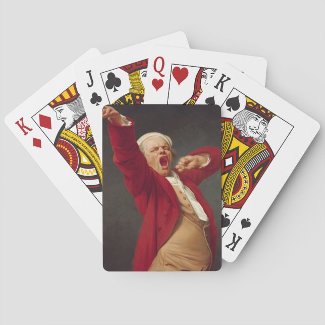 Yawning Man (Self-Portrait) (by Joseph Ducreux) Playing Cards (Back)