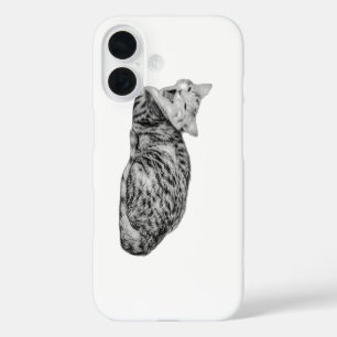 Yawning Tabby Cat Monochrome Case