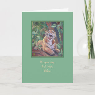 Yawning Tiger Father’s Day Card