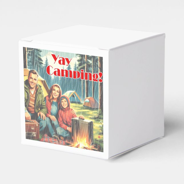Yay Camping In The Rain Favor Box (Front Side)