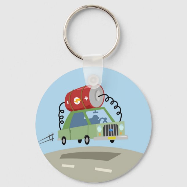 Yay For Colour Battery Car Keychain (Front)