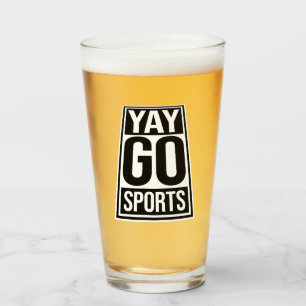 Yay Go Sports Sarcastic Funny Anti Sports Humor Glass