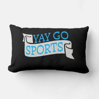 Yay Go Sports Sarcastic Funny Anti Sports Humor Lumbar Pillow