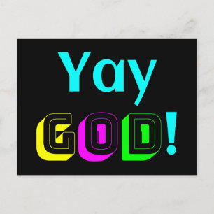Yay God Postcard