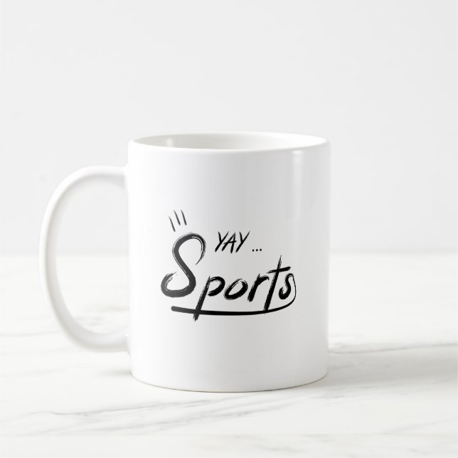 Yay Sports Funny Coffee Mug (Left)