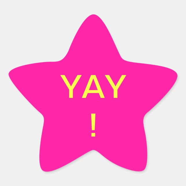 Yay! Star Sticker (Front)