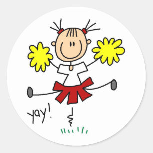 Yay Team Cheering Tshirts and Gifts Classic Round Sticker