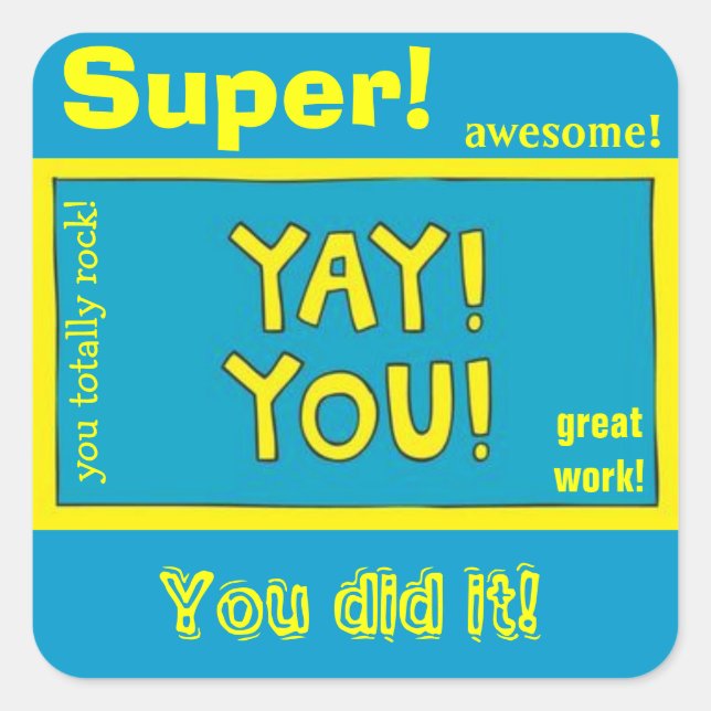 Yay Toi ! Stickers Affirmation pour enfants (Devant)