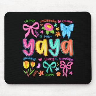 Yaya Bow Loved Beautiful Caring Funny Mothers Day Mouse Pad
