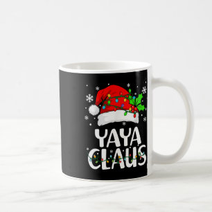 Yaya Claus Christmas Lights Pajama Family Matching Coffee Mug