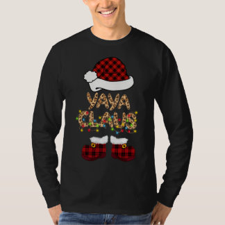 Yaya Claus Santa Hat Christmas Matching Family Paj T-Shirt