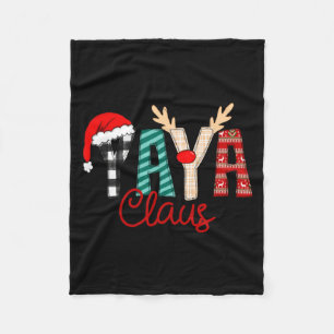 Yaya Claus Xmas Happy New Santa Claus Merry Christ Fleece Blanket