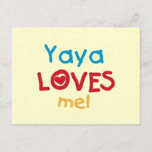 Yaya Loves Me tshirts and Gifts Postcard