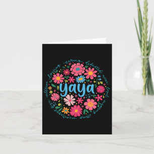 Yaya Mothers Day For Grandma Wildflower Floral Wom Card