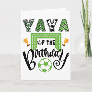 Yaya Of The Birthday Boy Soccer Player Bday Party Card