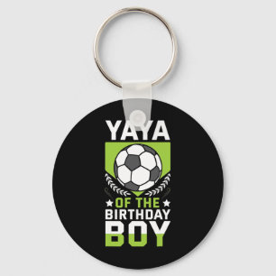 Yaya Of The Birthday Boy Soccer Player Bday Team P Keychain