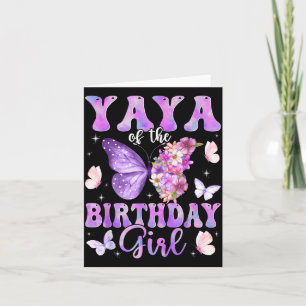Yaya of The Birthday Girl Butterfly Family Card