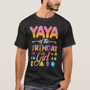 Yaya Of The Birthday Girl Doughnut Birthday Party  T-Shirt