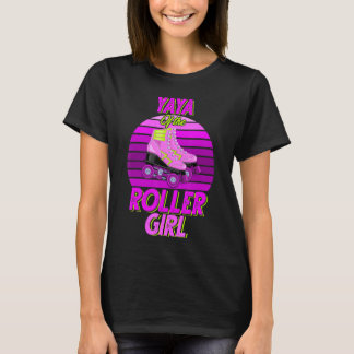 Yaya Of The Birthday Girl Roller Skating Party T-Shirt