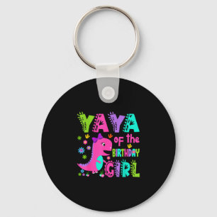 Yaya of the birthday girl saurus rex dinosaur keychain
