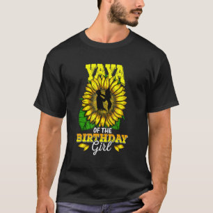 Yaya Of The Birthday Girl Sunflower Birthday Party T-Shirt