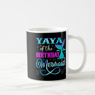 Yaya Of The Birthday Mermaid Family Matching Party Coffee Mug
