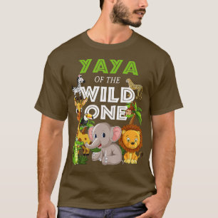 Yaya of the Wild One Zoo Birthday Safari Jungle An T-Shirt