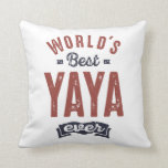 Yaya Throw Pillow<br><div class="desc">World's best Yaya ever design. Cool gift for Grandparents Day,  Mother's Day or any other special day. Shop Yaya t-shirts online.</div>