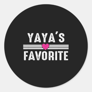 Yaya's Favorite Classic Round Sticker