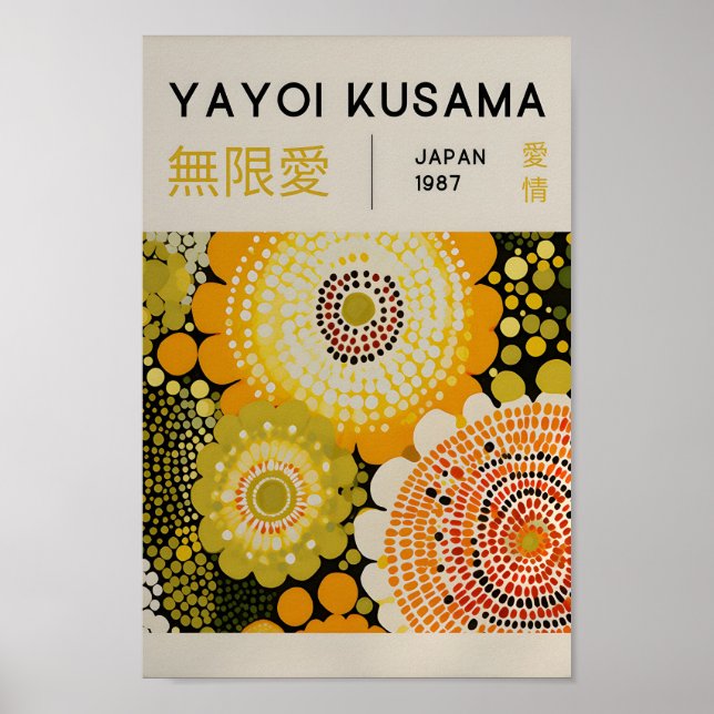 Yayoi Kusama Inspiré Art Abstrait Impression (Devant)