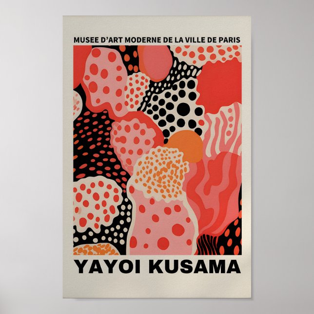 Yayoi Kusama Inspiré Art Abstrait Impression (Devant)
