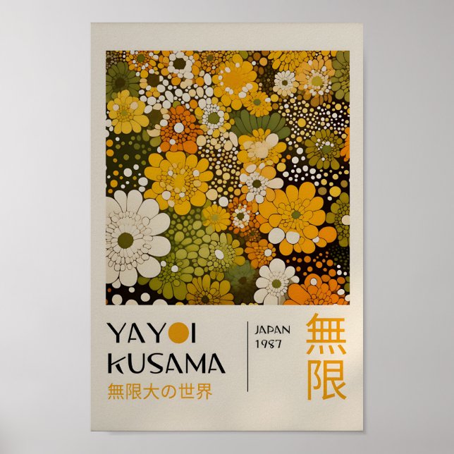 Yayoi Kusama Inspiré Art Abstrait Impression (Devant)