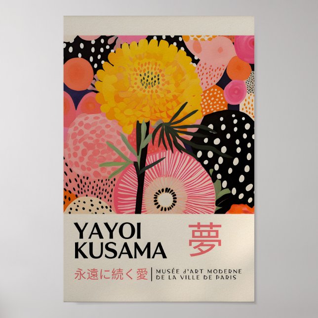 Yayoi Kusama Inspiré Art Abstrait Impression (Devant)