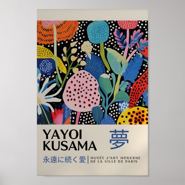 Yayoi Kusama Inspiré Art Abstrait Impression (Devant)