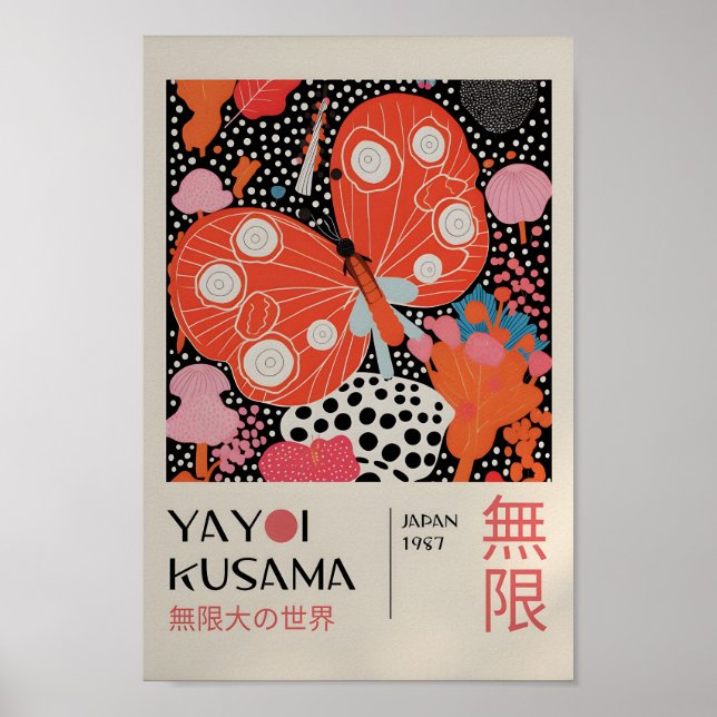 Yayoi Kusama Inspiré Art Abstrait Impression (Devant)