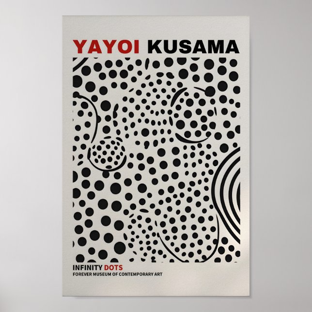 Yayoi Kusama Inspiré Art Abstrait Impression (Devant)