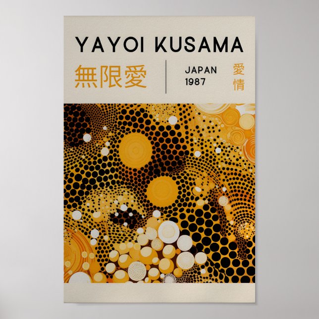Yayoi Kusama Inspiré Art Abstrait Impression (Devant)