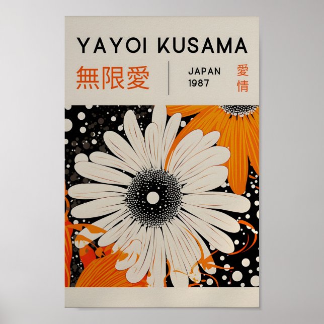 Yayoi Kusama Inspiré Art Abstrait Impression (Devant)