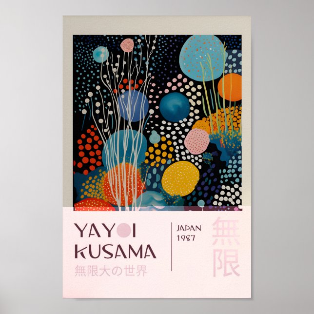 Yayoi Kusama Inspiré Art Abstrait Impression (Devant)